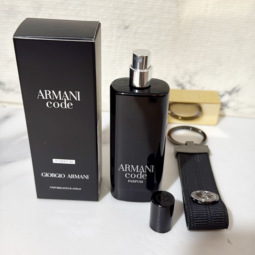 Giorgio Armani Code Parfum with Black Ribbed Keychain - Picture 7 of 12
